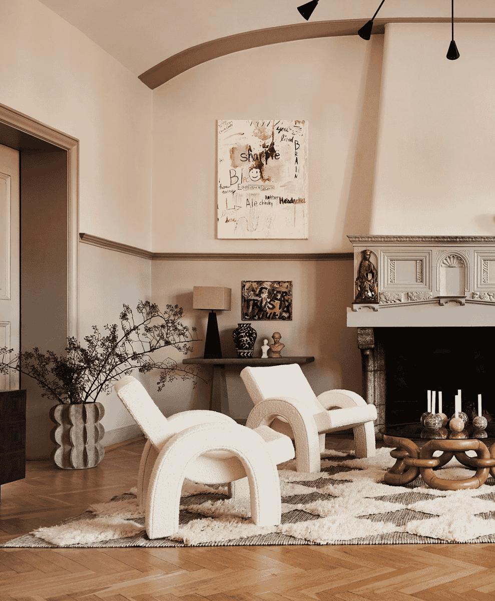 dusty deco Chess Rya Rug by Edin & Lina Kjellvertz