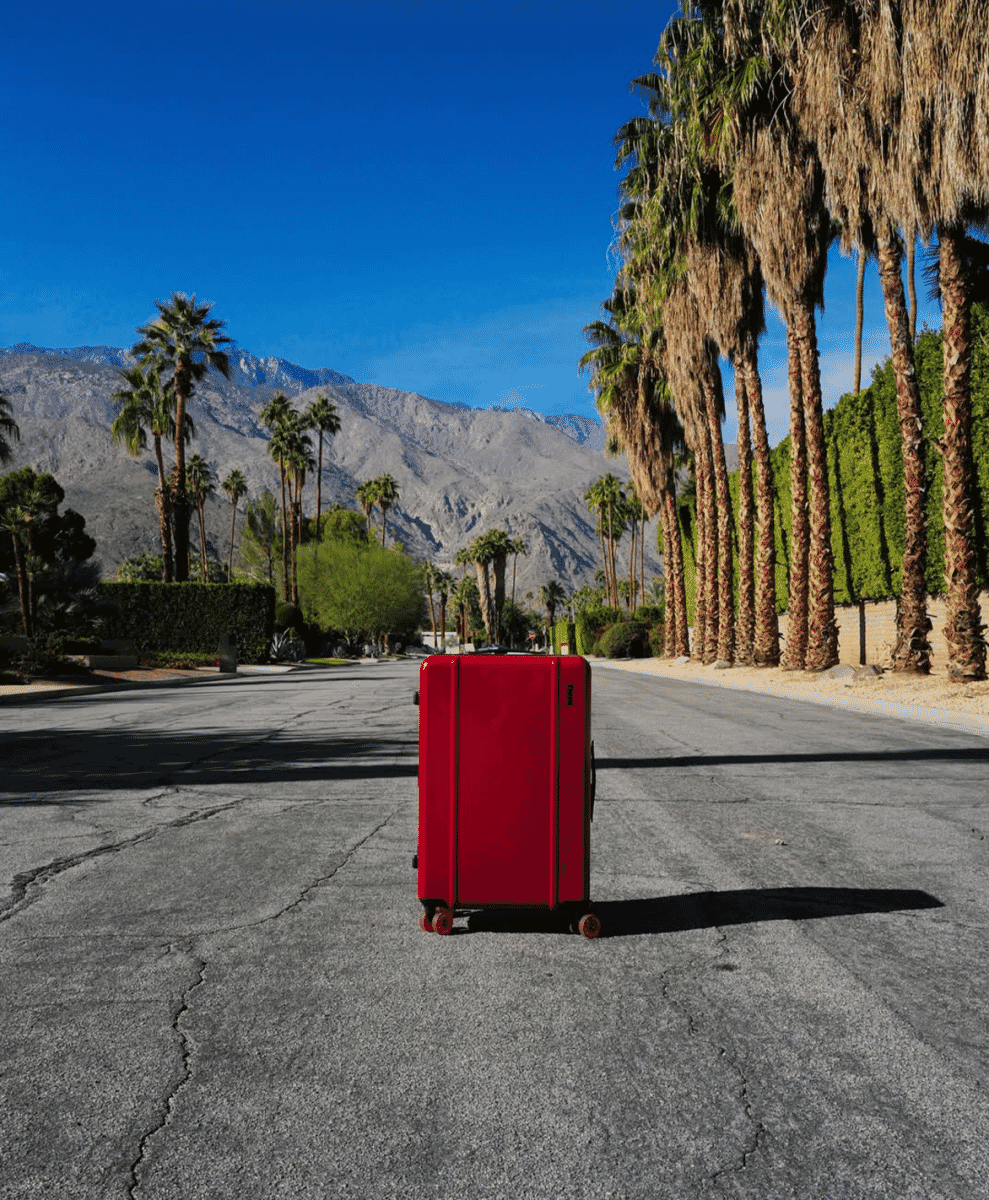 Floyd cabin case red in mountain setting