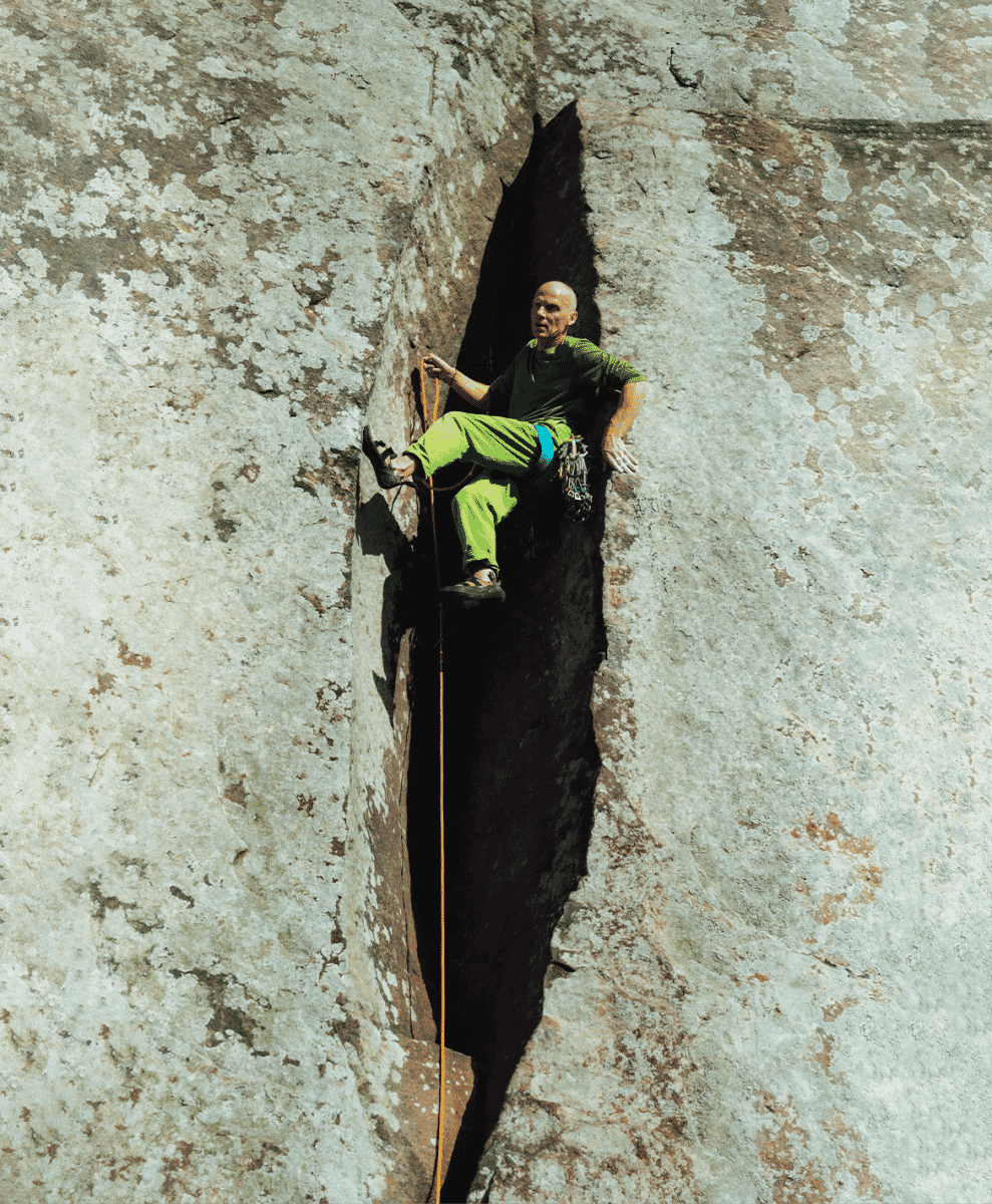 Gramicci x Rab rock climbing photoshoot Grindleford Peak District