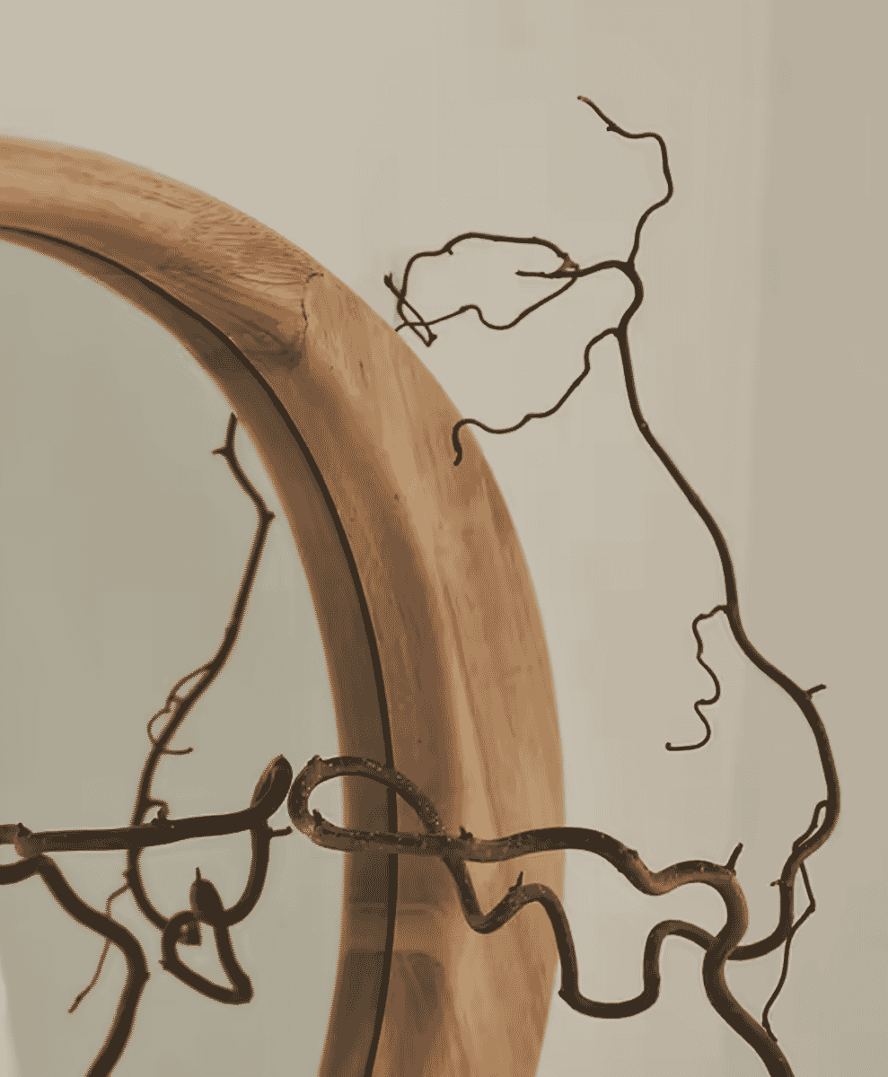 Arcurva
Large Overmantle Light Wood Irregular Mirror 130cm x 80cm