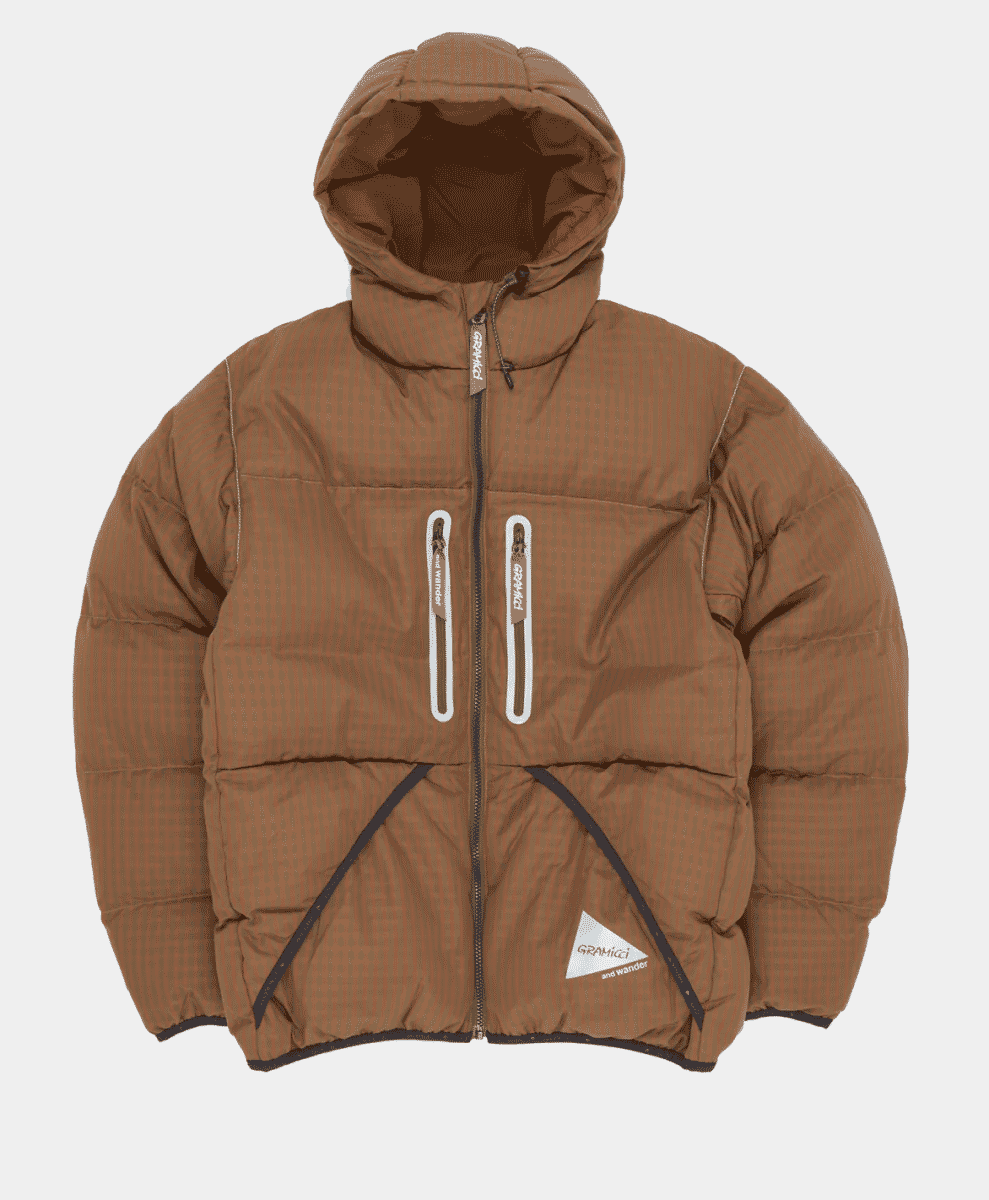 Gramicci x And Wander Wool Check Down Jacket