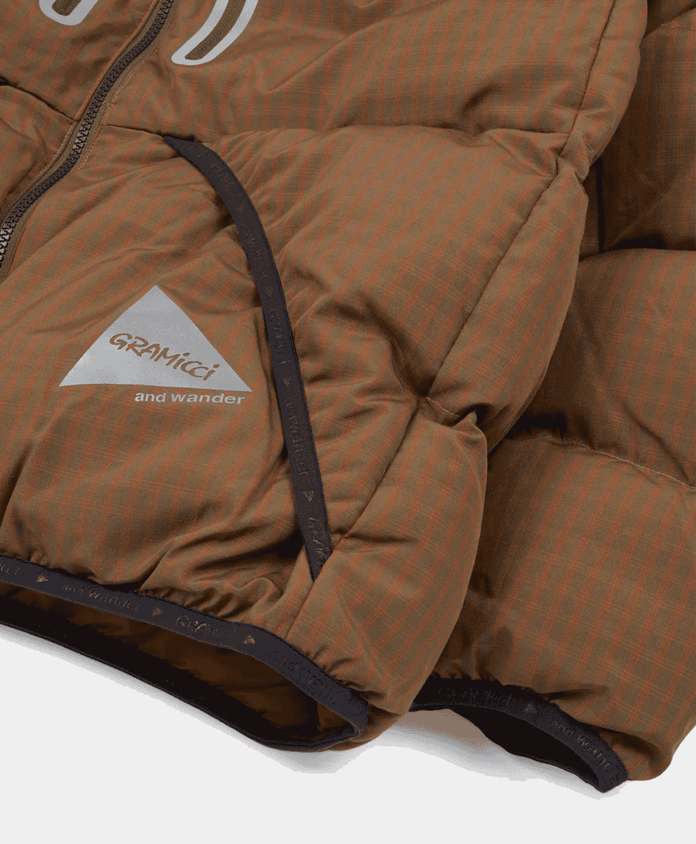 Gramicci x And Wander Wool Check Down Jacket