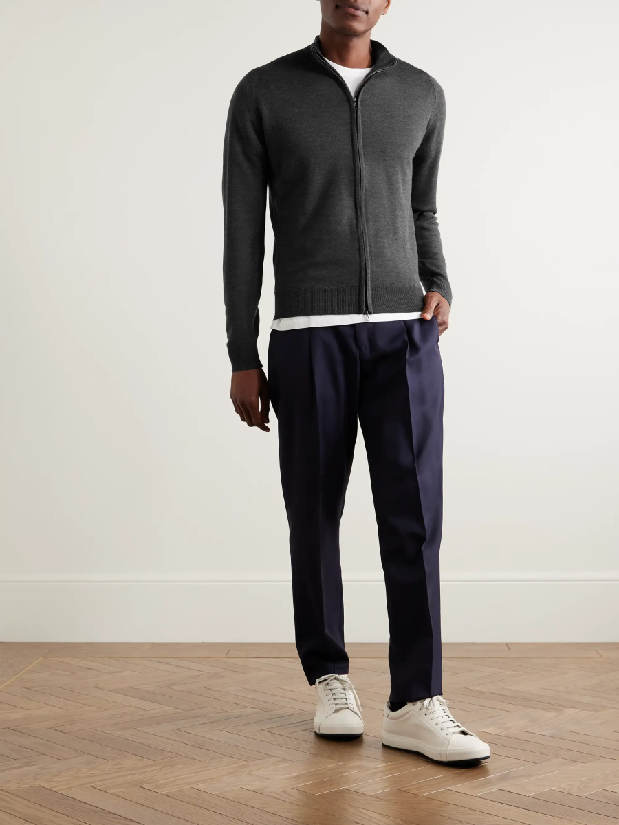 JOHN SMEDLEY
Claygate Merino Wool Zip-Up Cardigan