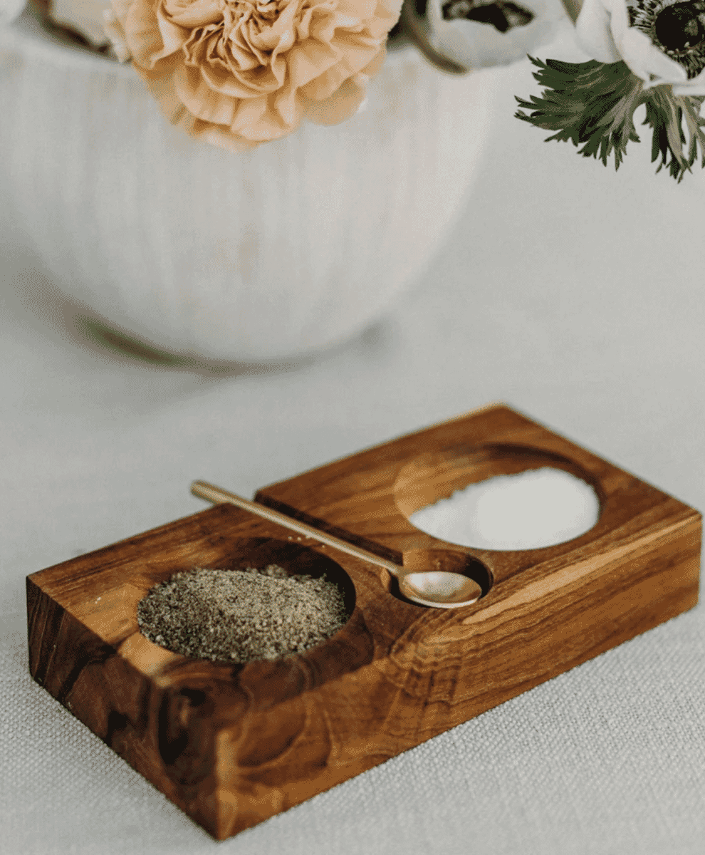 Soho Home Teak Salt Cellar