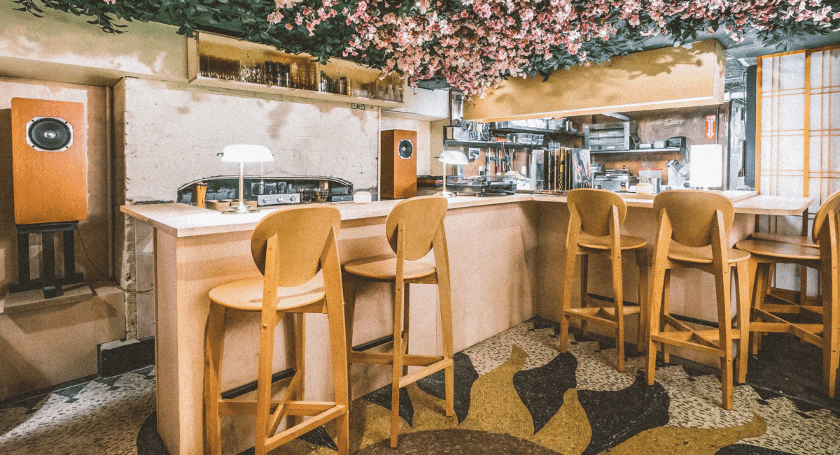 The listening room at Tokyo Record Bar, New York City Listening room,