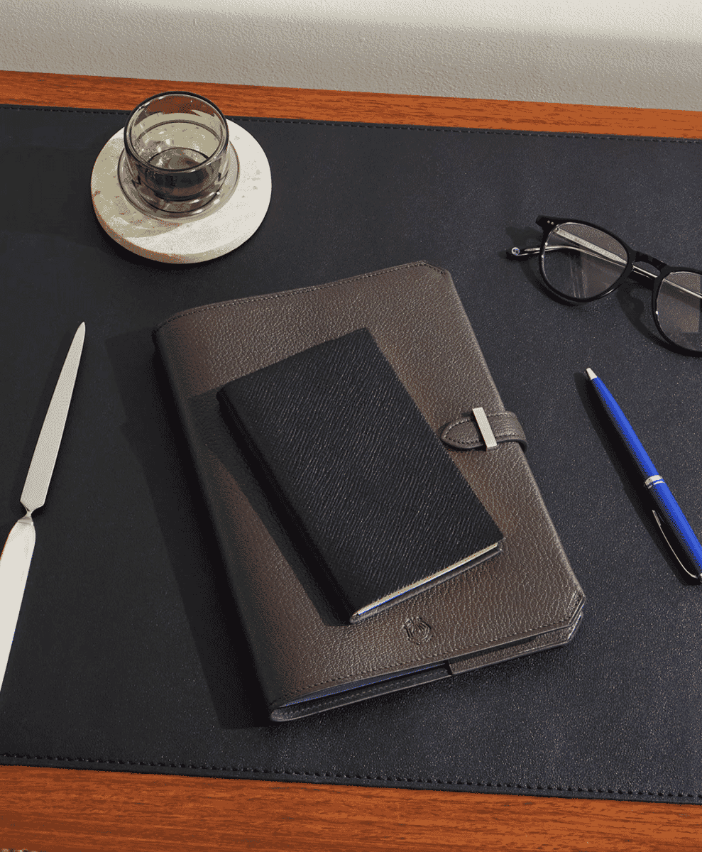 Smythson Cross-Grain Leather Notebook