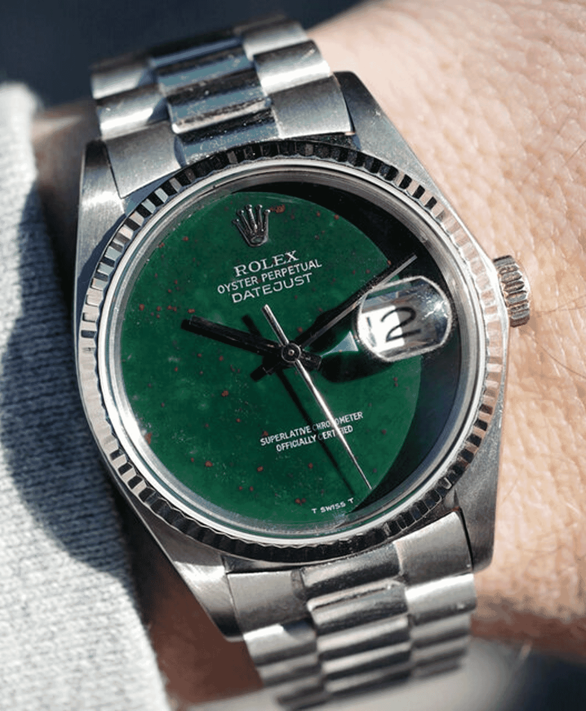  1979 White Gold Bloodstone Datejust by Rolex
