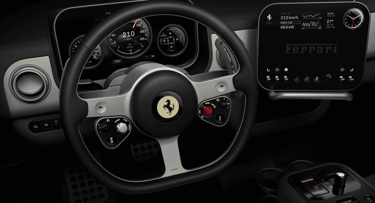 Not the Apple Car: Ferrari Luce interior by Jony Ive
