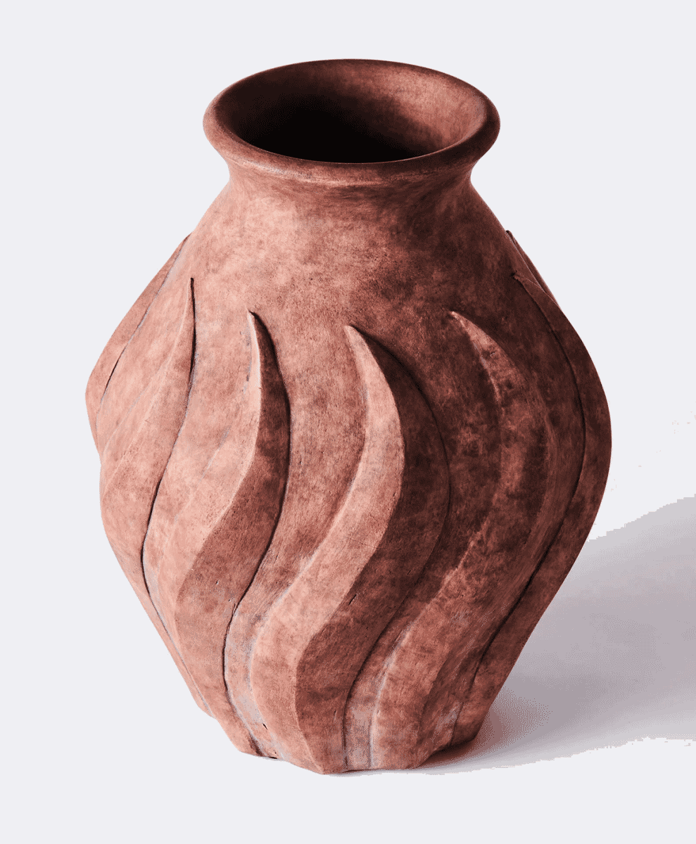 Dusty Deco Swirl Vase