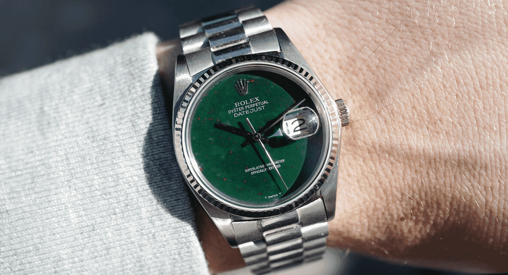 Stoned love: 1979 White Gold Bloodstone Datejust by Rolex