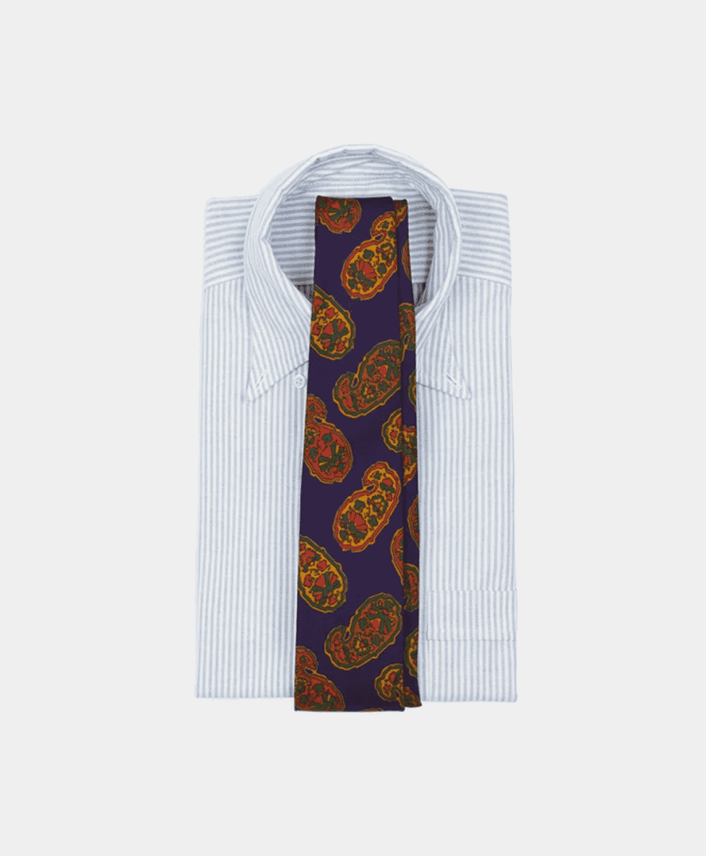 Drake’s Large Paisley Silk Tie Wedding
