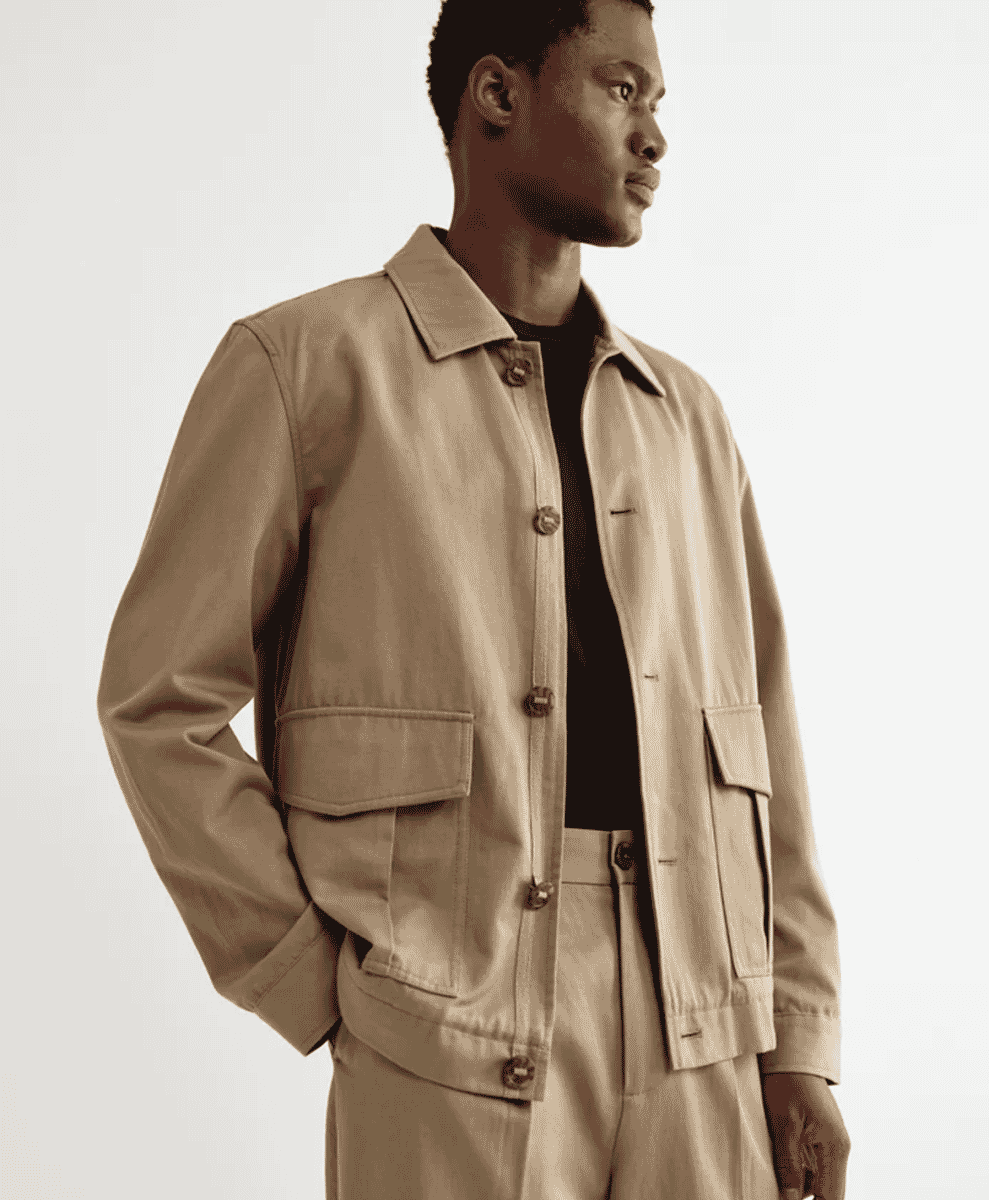 Strand - Beige Cotton Tencel Twill Jacket