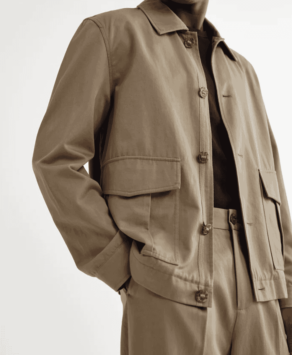 Strand - Beige Cotton Tencel Twill Jacket