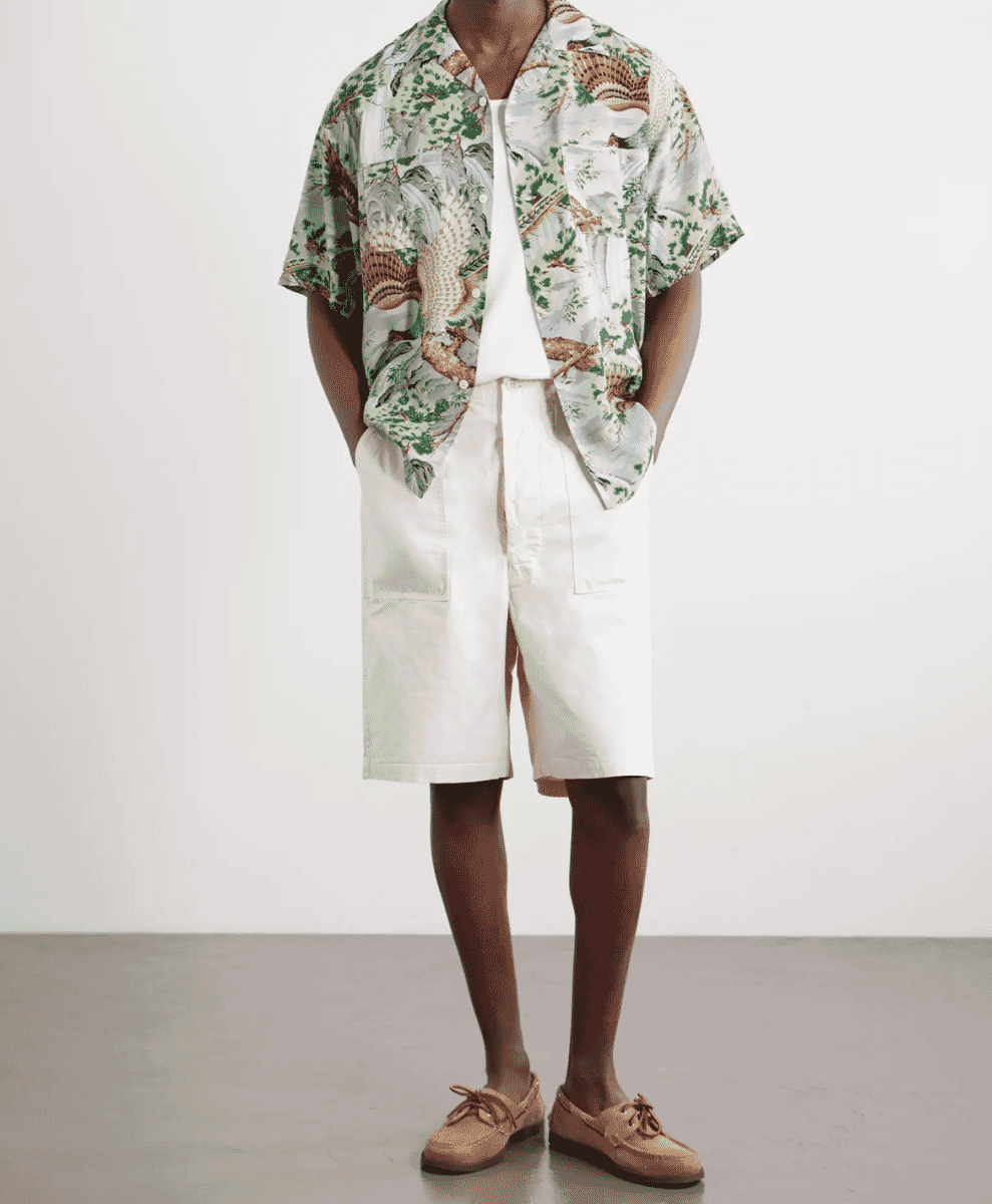 Orslow Printed Camp-Collar Shirt