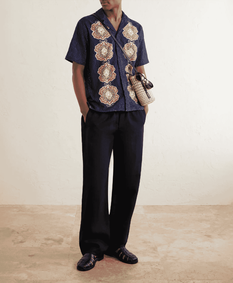 ORLEBAR BROWN
Broderie Anglaise Cotton Shirt