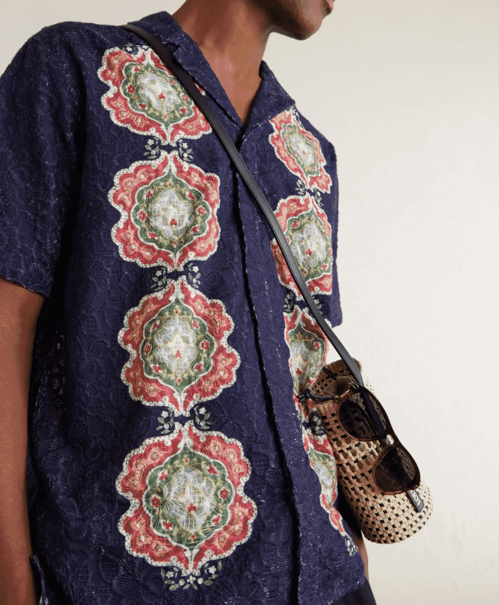 ORLEBAR BROWN
Broderie Anglaise Cotton Shirt