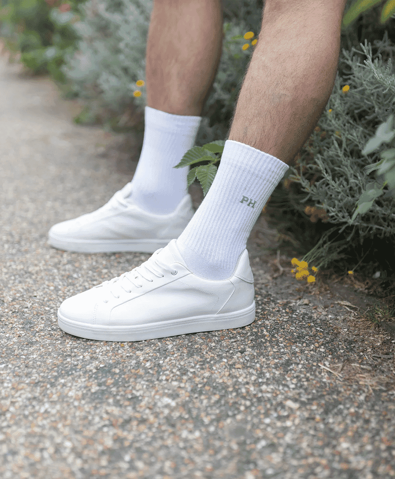 Classic white crew socks