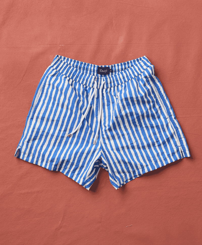 Drake's Striped Swim Shorts