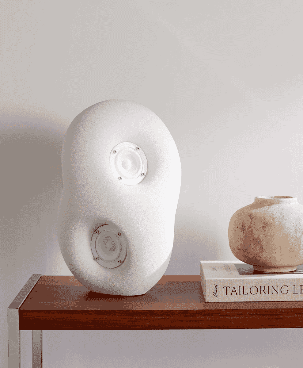 Transparent Acoustic Sculpture Jesmonite Speaker