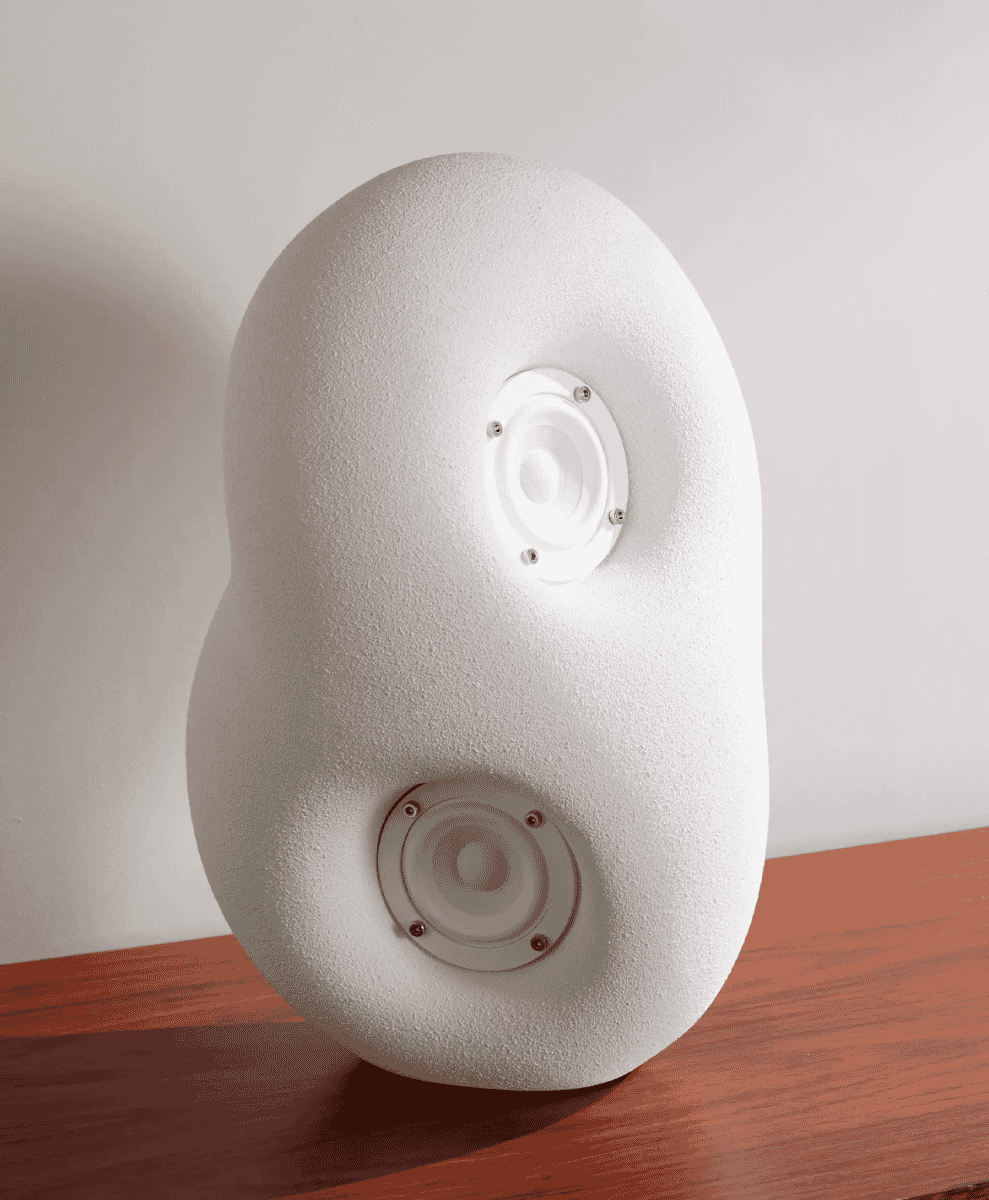 Transparent Acoustic Sculpture Jesmonite Speaker