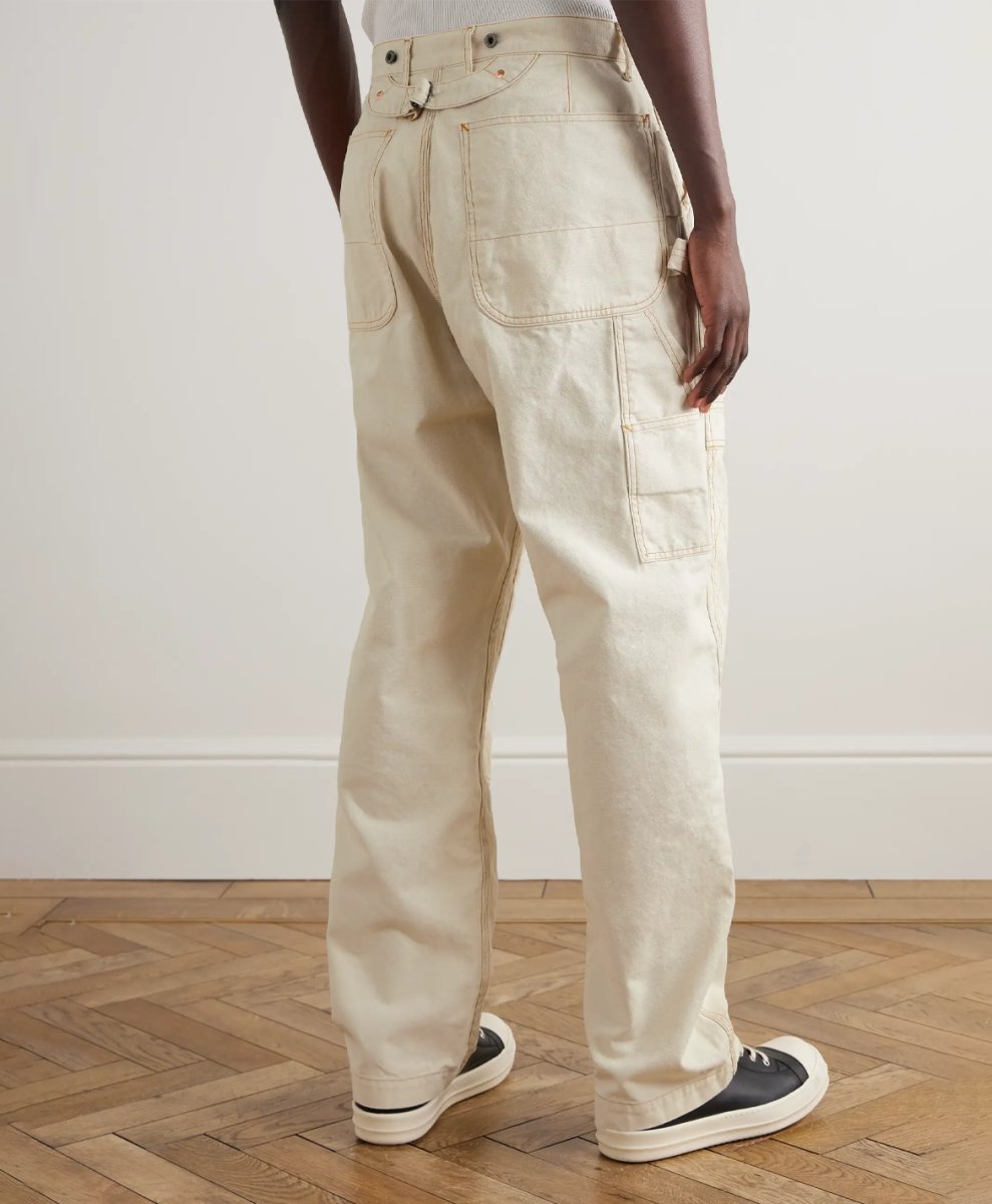 KAPITAL
Lumber Straight-Leg Embroidered Cotton-Canvas Cargo Trousers
