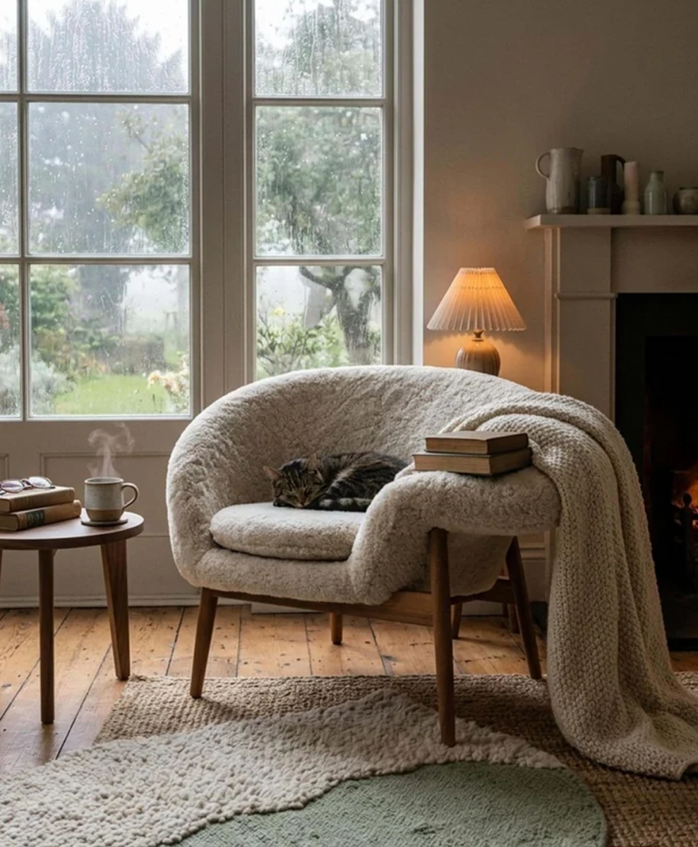 Warm Nordic Fried Egg Lounge Chair
