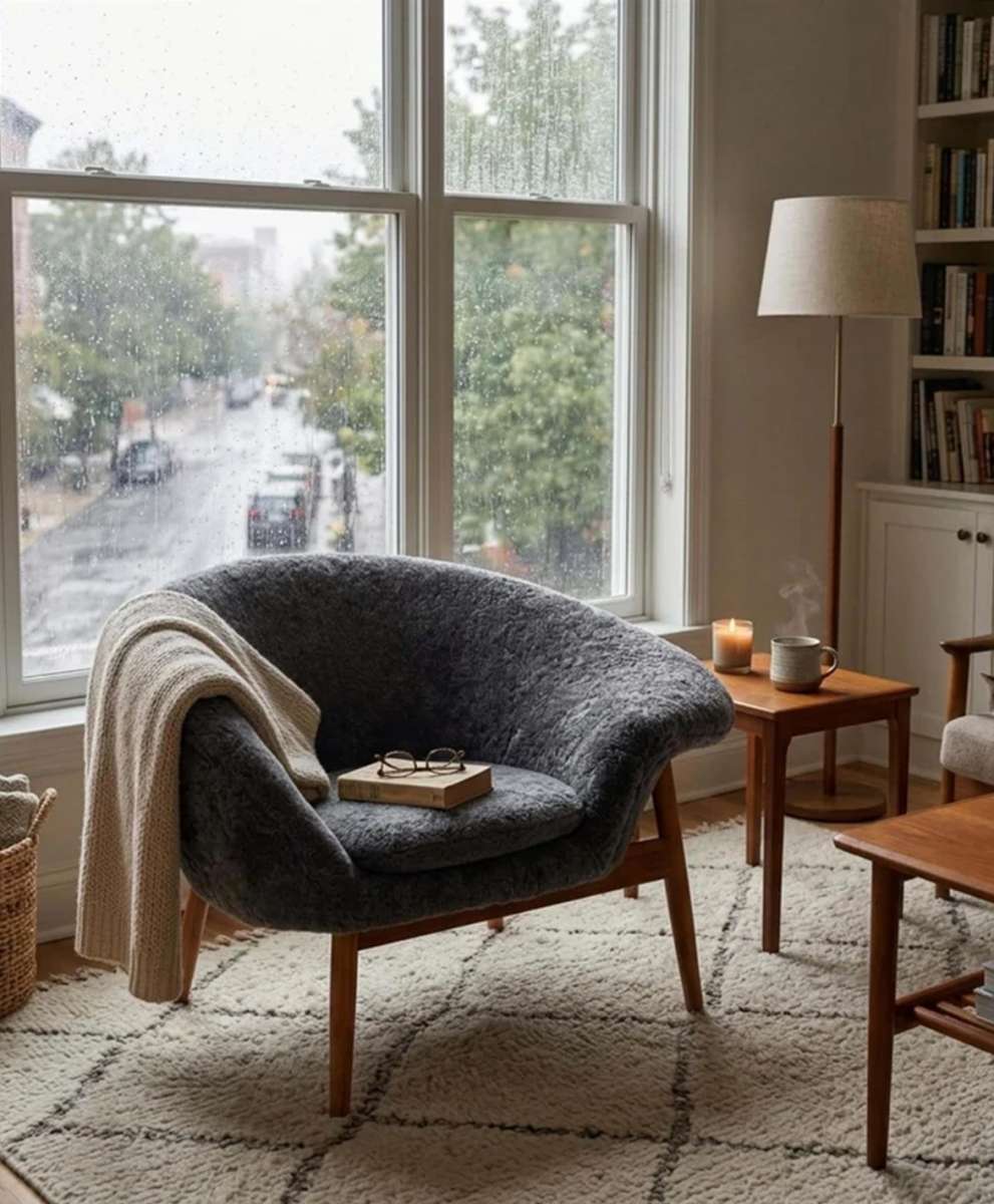 Warm Nordic Fried Egg Lounge Chair