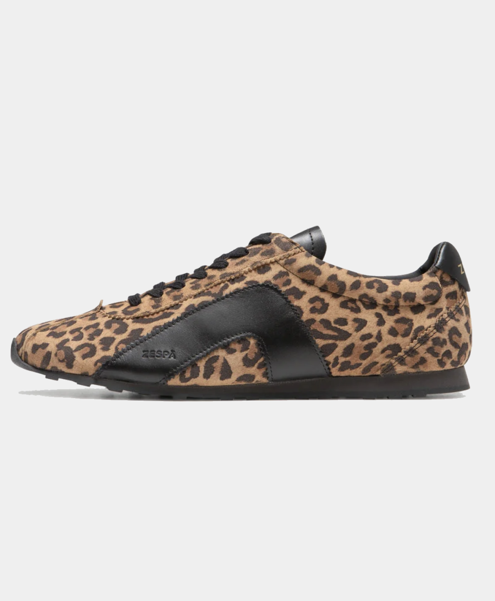 STATEMENT LEPARD PRINT TRAINERS LOW PROFILE ZESPA