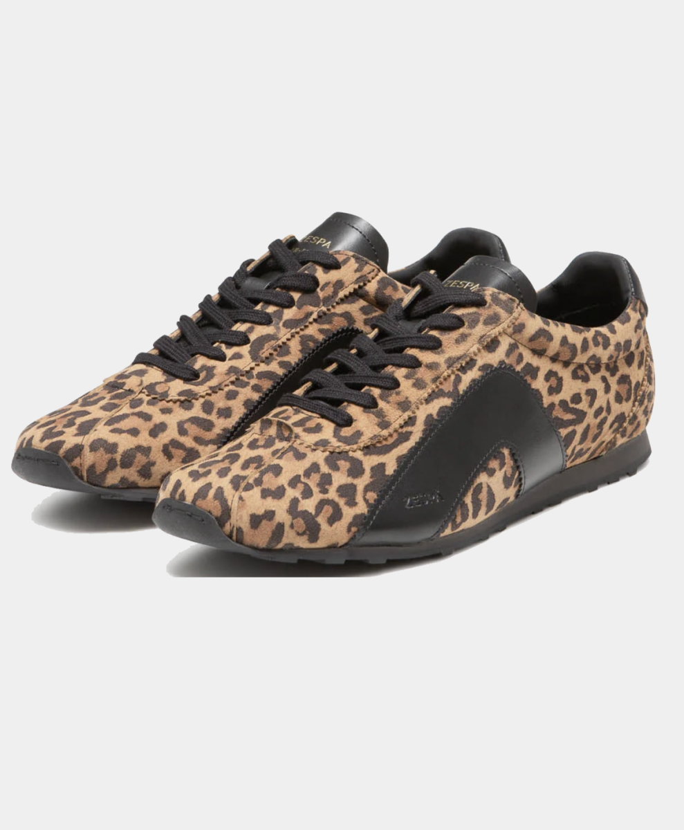 STATEMENT LEPARD PRINT TRAINERS LOW PROFILE ZESPA