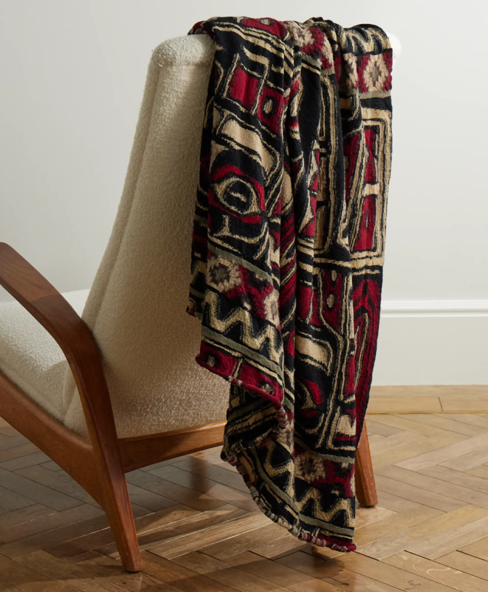 Kapital Alaska Raven Wool-Jacquard Blanket