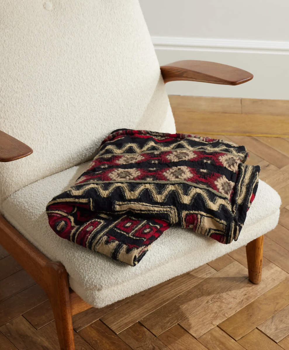 Kapital Alaska Raven Wool-Jacquard Blanket