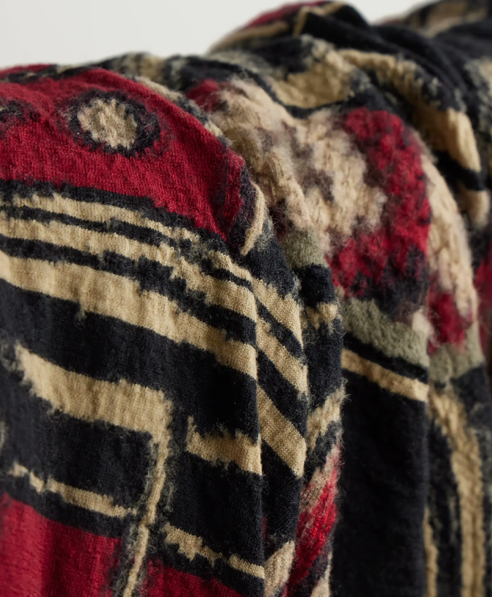 Kapital Alaska Raven Wool-Jacquard Blanket