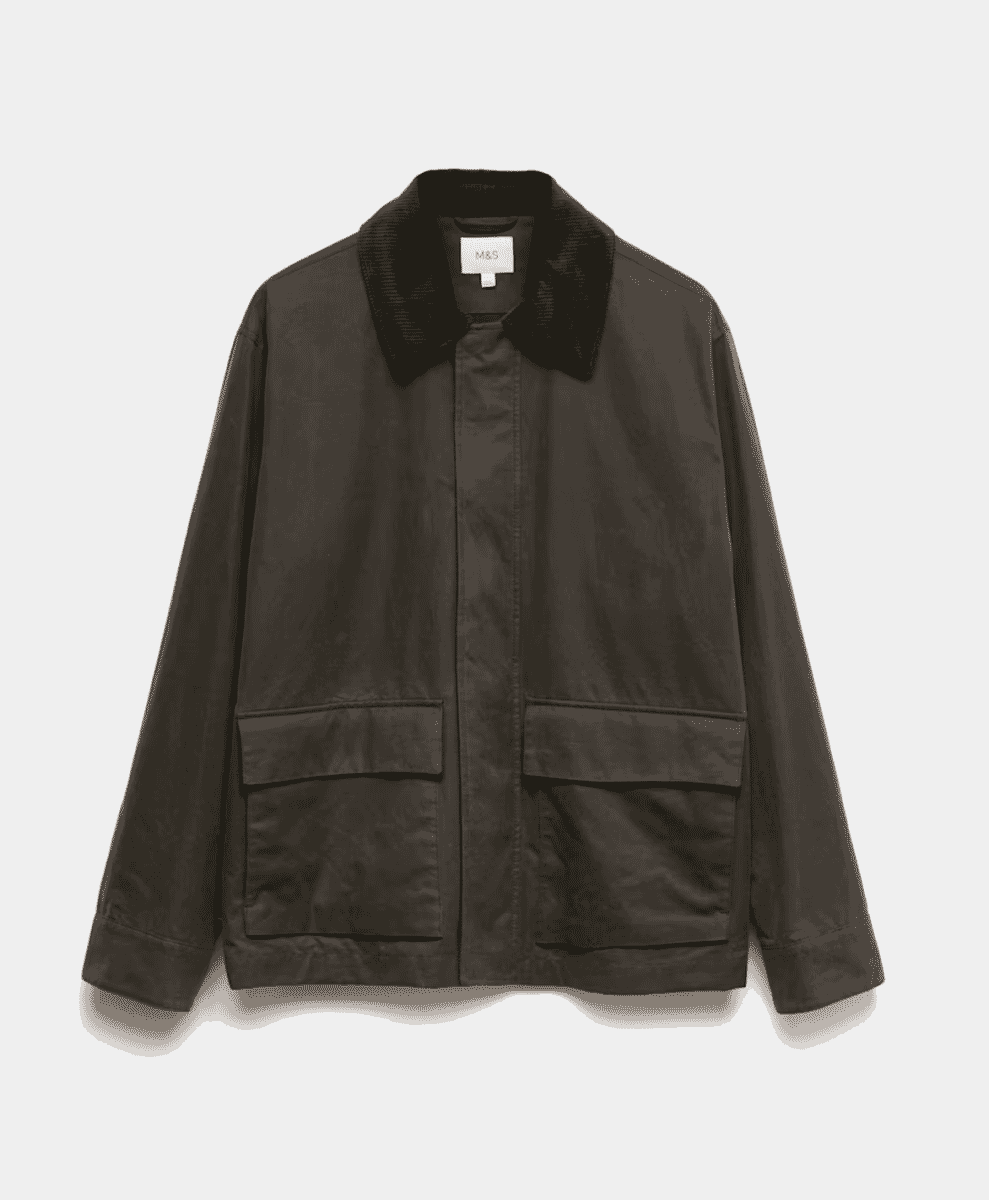 M&S Pure Cotton Wax Jacket
