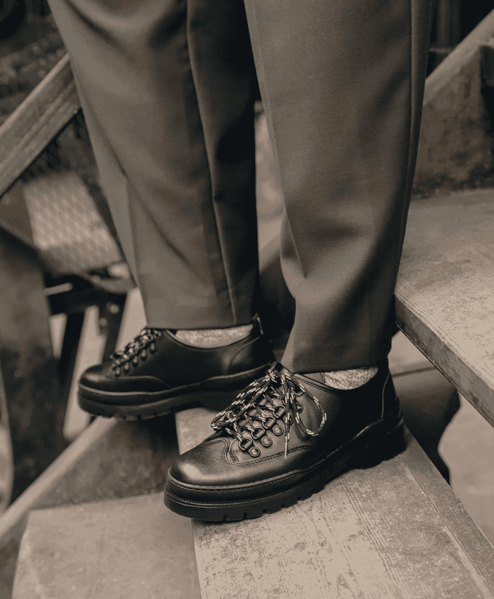Kleman FW26 Footwear model photoshoot