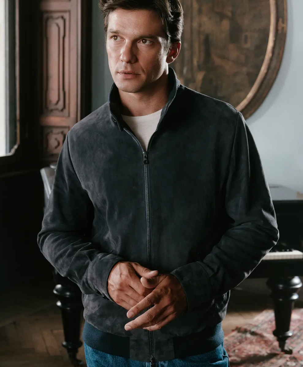 Classic Bomber Jacket
Goatskin Suede Leather