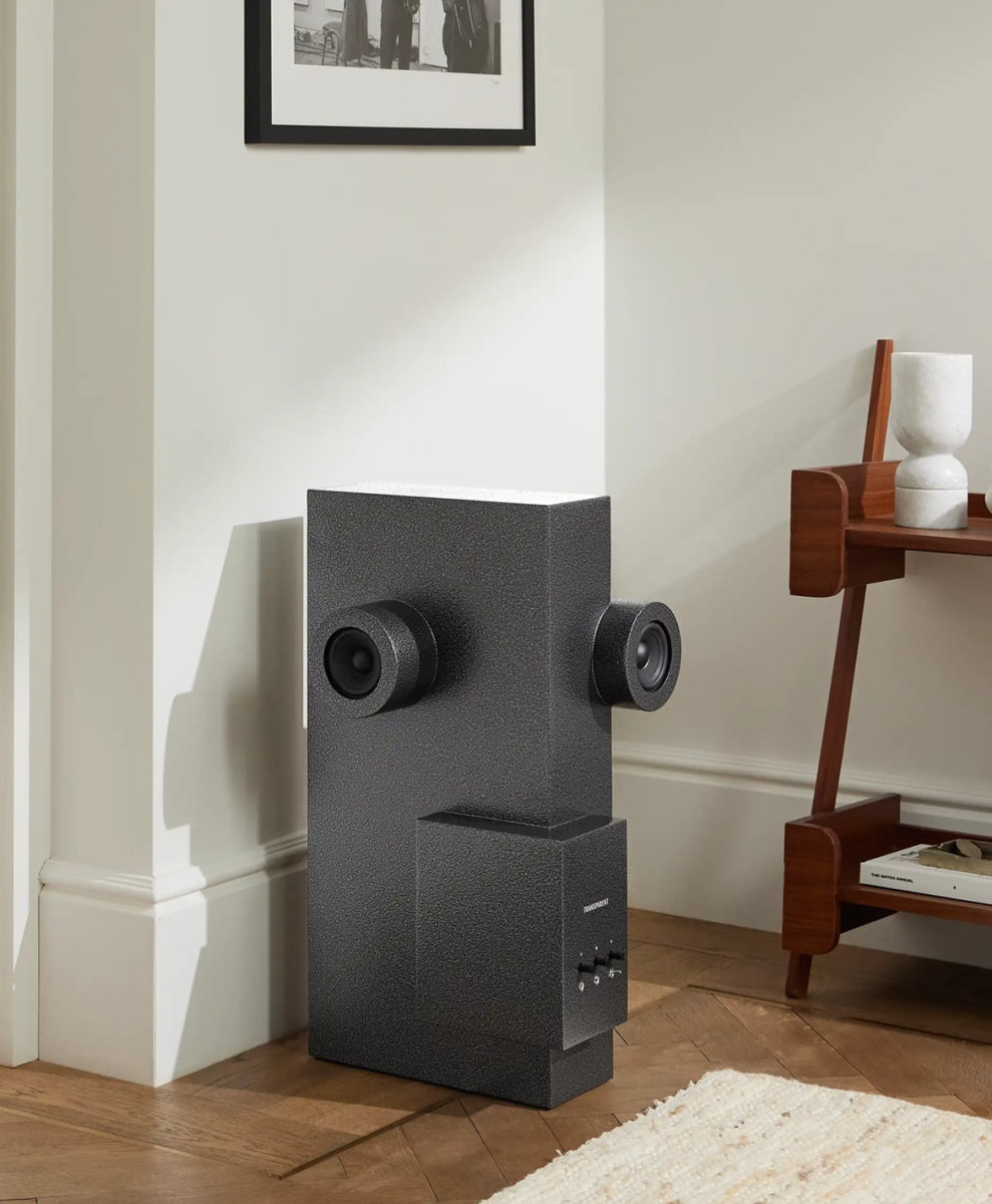 Transparent Brutalist Aluminium Speaker