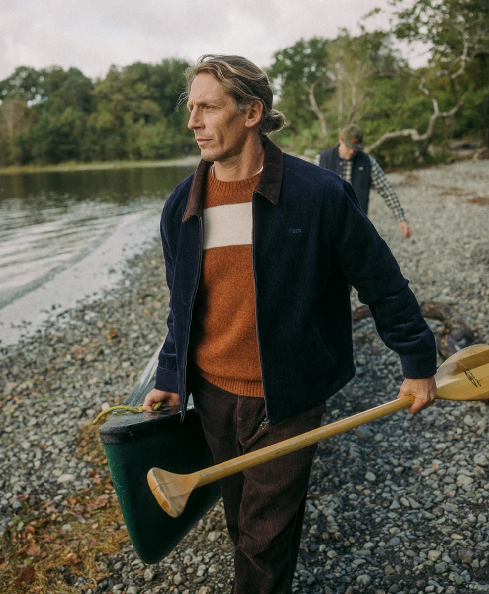 Hurricane Corduroy Jacket Ouzel Knit - Burnt Orange
