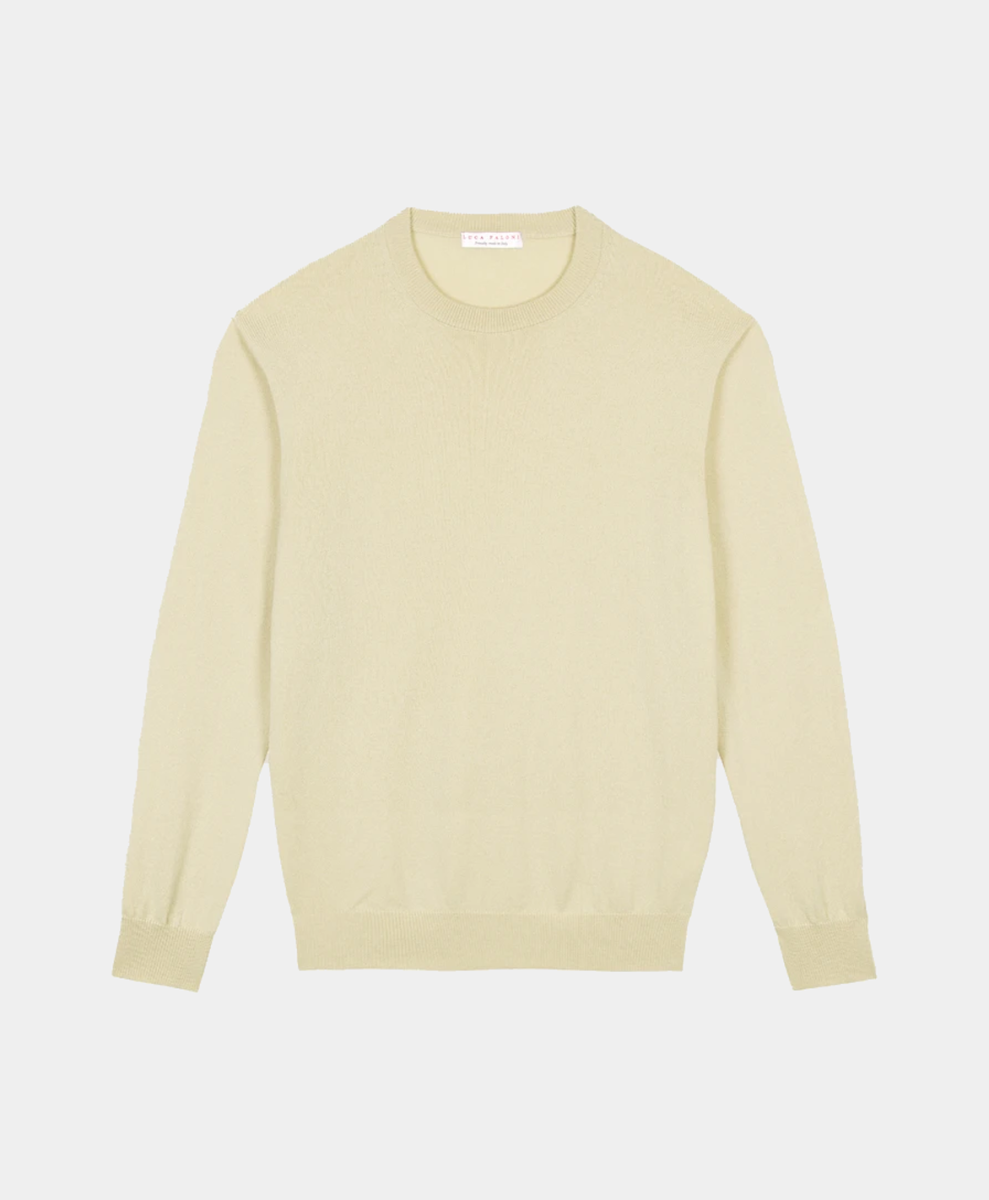 Fine-gauge crewneck knit