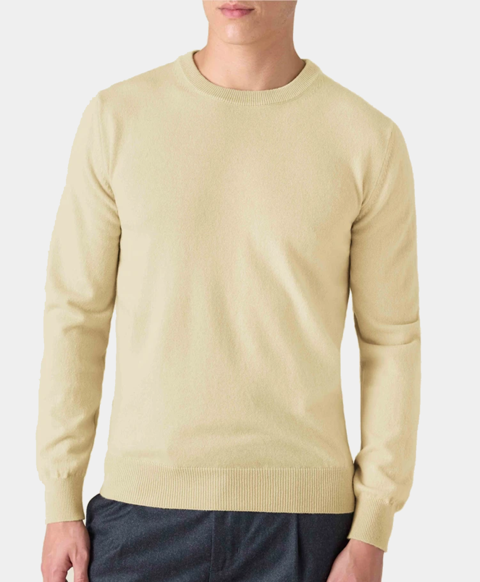 Fine-gauge crewneck knit